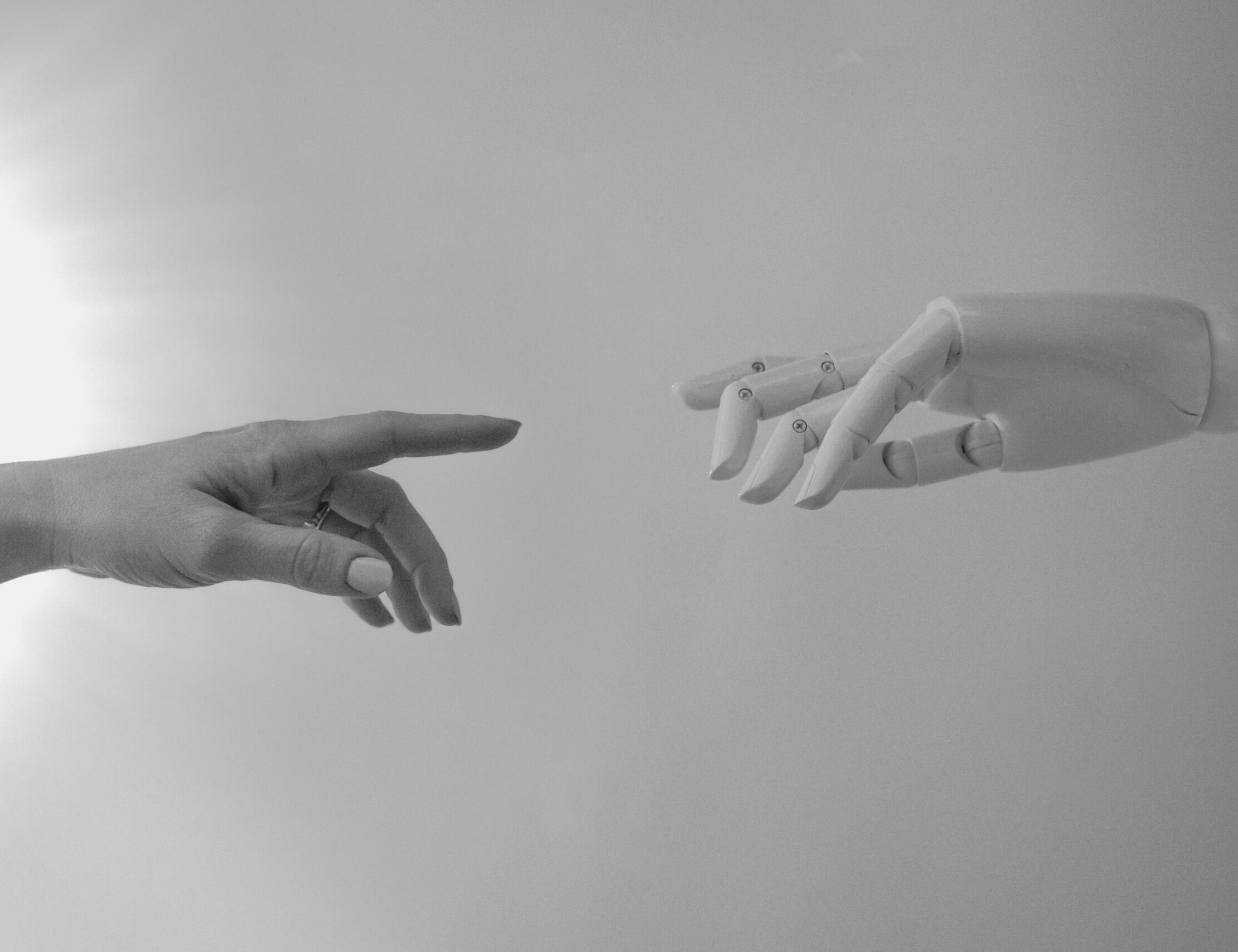 Abstract concept of human strategy and AI working together, connecting data, technology and commercial intent in hospitality.